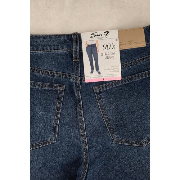 Seven7 Women's 90's Straight Jeans-High Rise-Size6-NWT - Picture 8 of 8